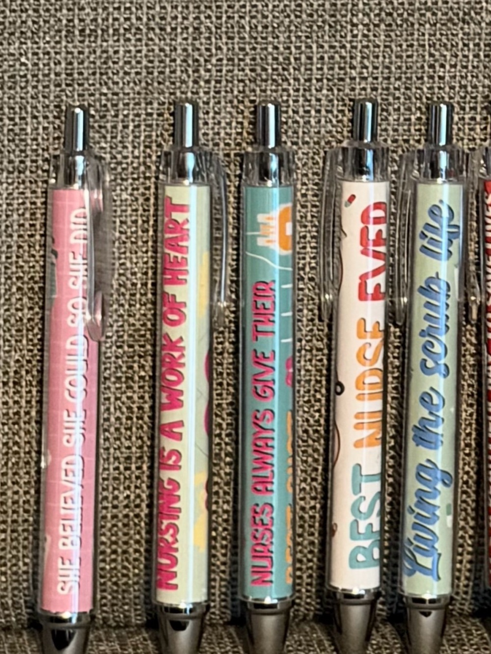 Set of 5 Nurse Themed  Decorative Pens